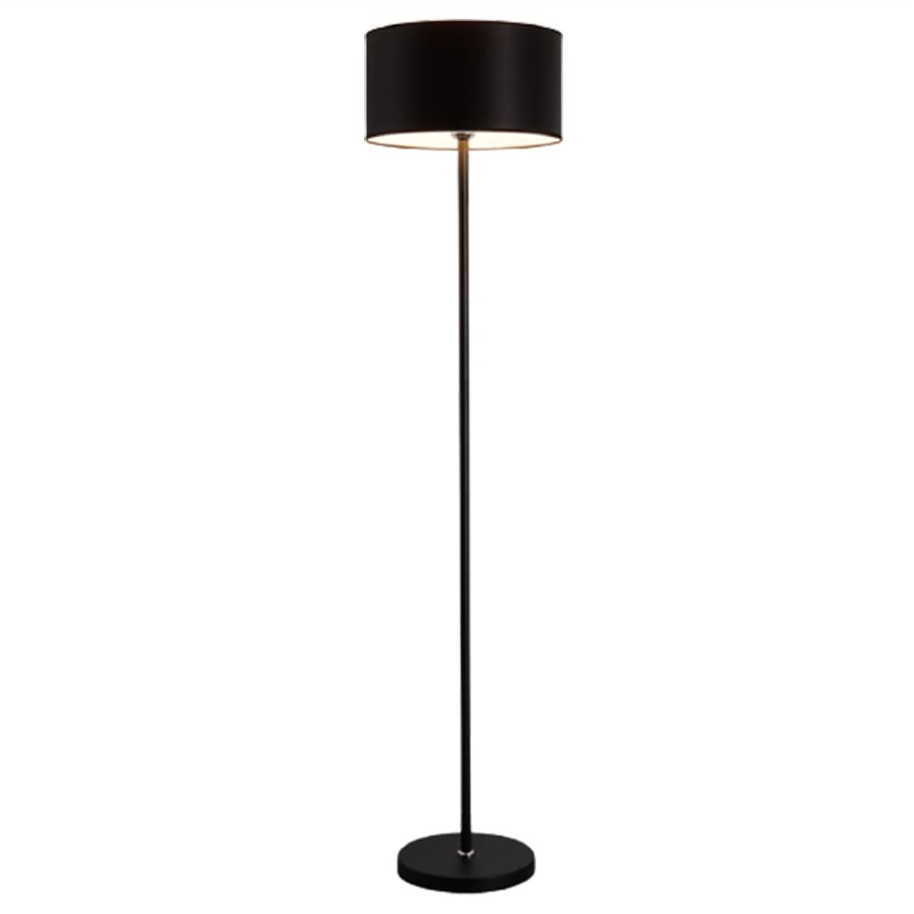 Lámpara de pie con interruptor de botón cómodo y pantalla de tela protectora para sala de estar 8