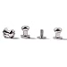 Pack of 20 Sets Brass Round Head Button Stud for Leathercraft Chicago Screws Nail Rivets