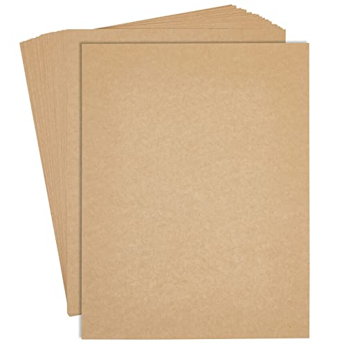 48-Pack Kraft Paper Sheets For Wedding, Party Invitations, Announcements, Drawing, Brown Cardstock For Diy Projects, Arts And Crafts, Letter Size, 120Gsm (8.5 X 11 Inches) #TOP24