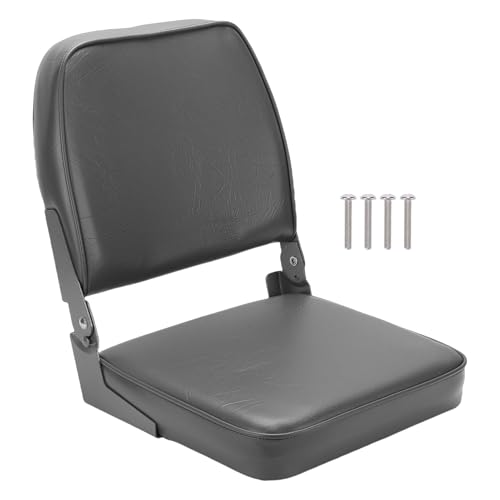 Oreilet - Oreilet Siège Bateau Pliant, Piédestal Siège Kayak Pêche à Dossier Bas avec Dossier, Rembourrage en Mousse épaisse, Chaise Bateau Pliable pour Basse, canoë, Ponton, Yacht Marin