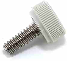 Thumb Screws 1/4-20 1/4-20 1/4-20 X 3 Thumb Screw Stainless Steel - Red Tee Wing Plastic Knob - Standard/Coarse Thread Thumbscrew - Length: 3.000 - Proudly Built In USA - Package Of (4 Thumb Screws 1/4-20 Knob