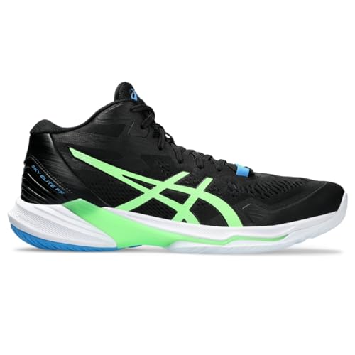 ASICS Men's Sky Elite FlyteFoam Mid Top 2 Volleyball Shoes, 10.5, Black/Lime Burst