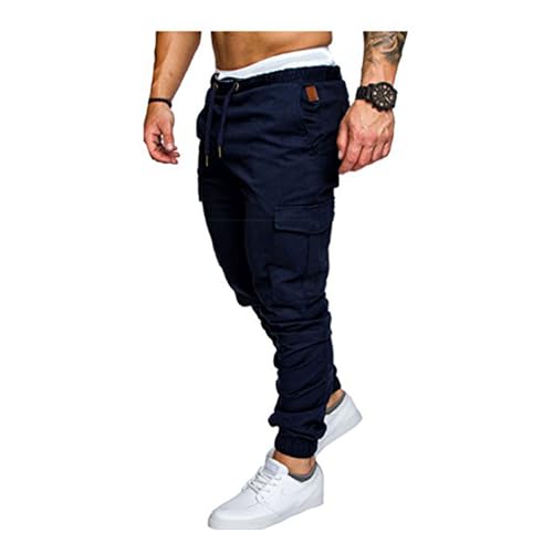 Letuwj Men's Fitness Motorcyclist Chino Jogger Pant3