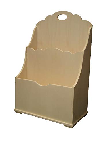 GRECA Revistero de Madera Natural. para Pintar. Medidas (Ancho*Fondo*Alto): 36 * 20.5 * 56.5 cms.
