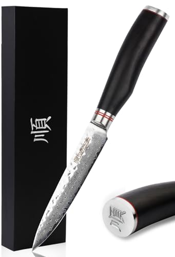 YOUSUNLONG Cuchillos Utilitarios - Cuchillo de cocina japonés - Cuchillo Petty 117mm - Acero...