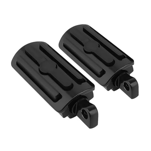 Repose-pieds de moto noirs 1 1/4" (32 mm) avec support de fixation robuste pour pare-cylindre