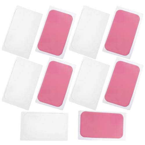 POPETPOP 10 piezas Unidades Almohadillas de Silicona para Extensiones de Pestañas Reutilizables Ultrafinas Rosa y Transparentes para Profesionales de Belleza