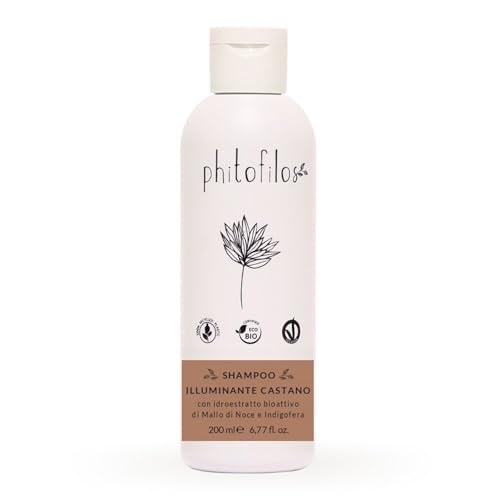 PHITOFILOS - Shampooing Éclaircissant Châtain avec Coquille de Noyer et Ecobio 250 ml