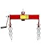 QWORK Engine Load Leveler, 4000lbs Laod Capacity, Heavy Duty Steel Engine Hoist Leveler Shop Crane Lift Hoist with 2 Chains, Red