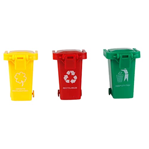 Mini Bidoni Del Giocattolo a Spingere Veicoli Bidoni Della Spazzatura