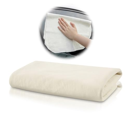 Rumgug Gamuza Coche Secado, Toalla para Secar el Coche Gamuza Piel Natural, Bayetas para Vehículos Sin Pelusas Sin-Rayones Paño de Limpieza Absorbente para Limpia Automovil Ventanas Espejos 60 * 40cm