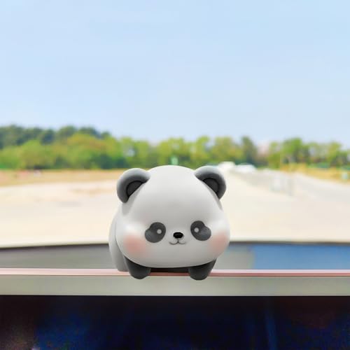 Cute Furry Animal Rear View Mirror Accessories, Car Dashboard Ornament Center Screen Decoration Rearview Mirror Charm, Car Accessories Interior Decor for Women/Men