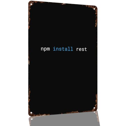 Npm Install Rest Vintage Metal Sign 8 x 12 Inch