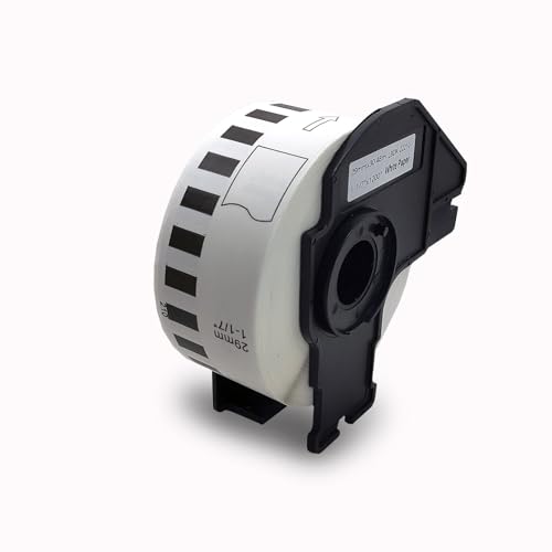 GROF 10 Rollen DK-22210 Endlosetiketten kompatibel mit Brother – 29mm x 30,48m, QL-Etikettendrucker Rolle für QL-500 QL-700 QL-800 QL-1100