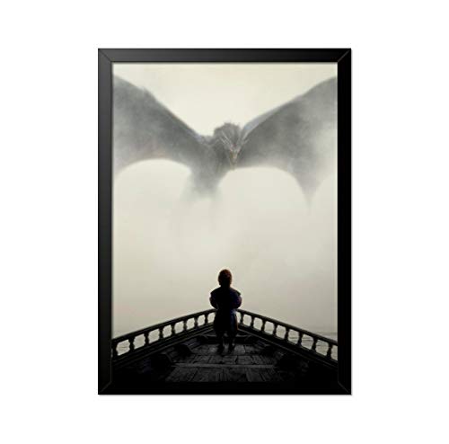 Quadro Poster Game of Thrones Tyrion e Dragão 33x23cm