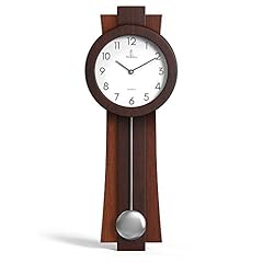 Pendulum Wall Clock Battery Operated Modern Pendulum Clock 23 . 5 x 8 . 5 inch Silent Wooden review
