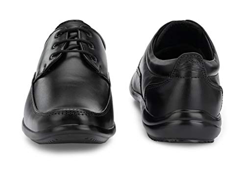 Image of MACTREE Men's Genuine Leather Lace Up Shoes for Formal Wear (Black Colored)