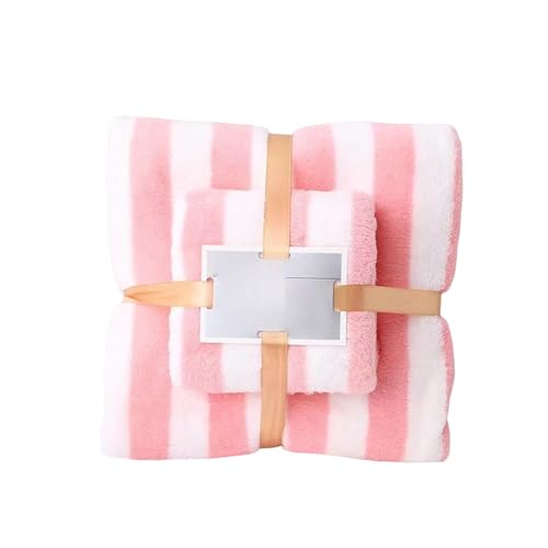 Rubu22a Pack of 2 Bath Towels, Oversized Bath Towel Set, Coral Colours, Soft & Absorbent, Absorbent Bath Towels for Adults, Face, Multicoloured Shower Towels (Pink, L + S)