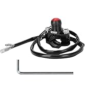 RUTU CNC Universal Motorcycle Engine Stop Start Kill Switch Button with Mounting Backplate for KL...