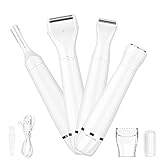 UTOTEBAG Facial Hair Removal for Women, 4 in 1 USB Rechargeable Hair Remover Painless Eyebrow Trimme