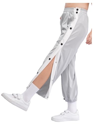 Kids Boys Side Split Press Button Harem Pants with Pockets Contrasting Stripe Loose Hippy Sweatpants4