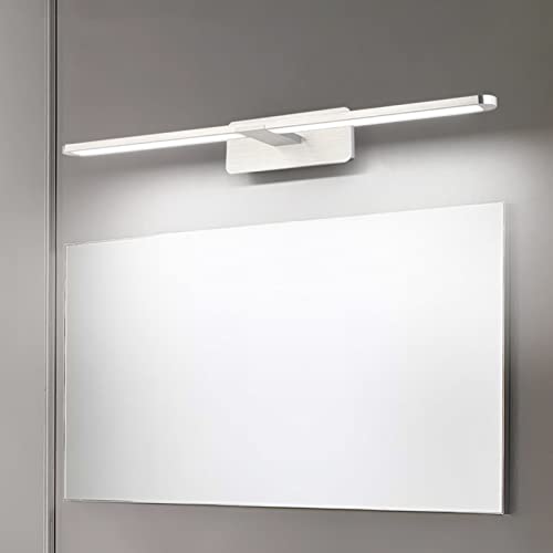 Éclairage de vanité LED argent 50CM en fer et acrylique pour miroir