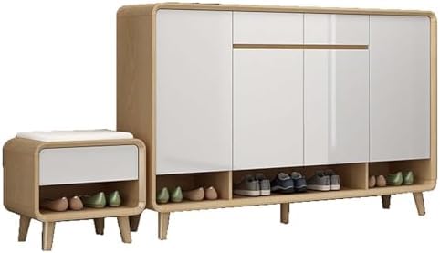 XAXEURLKJ Stackable Shoe Cabinet With Doors - Space-saving Organizer For Entryway, Bedroom, Hallway & Closet - Stylish & Efficient Shoe Storage Solution B 174cm/68.5in