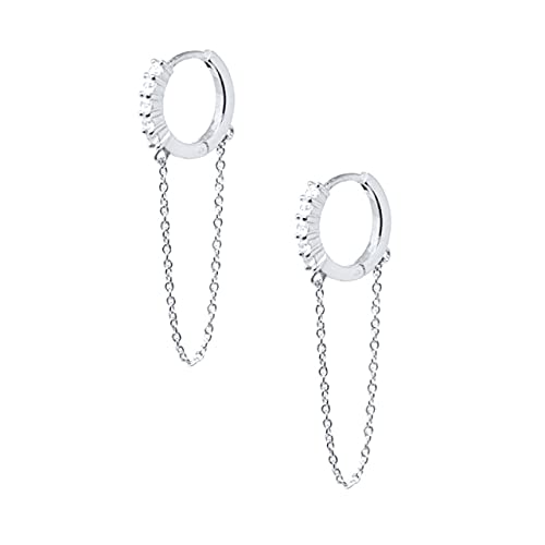 Boucles d'oreilles de cerceau argent sterling S3YT8U cadeau idéal femme