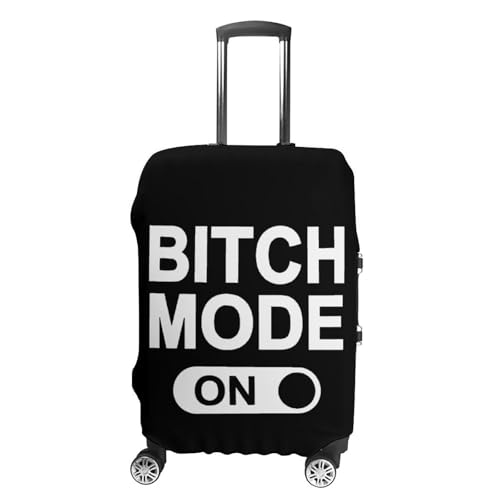 Bitch Mode On Funny Travel Luggage Case Cover Elastic Suitcase Protector Washable Baggage Covers Fits 19-32 Inch