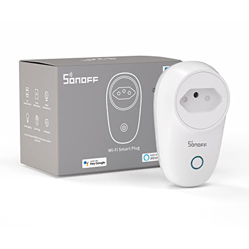 SONOFF Tomada Inteligente, S26R2 Tomadas Elétricas, 16A 4000W, 100-250V AC, Interruptor Cronometrado, Controle Por Voz,Funciona Com Alexa, Google Home E IFTTT