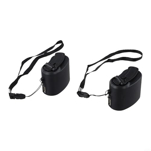 Jotekonoby Cargador de manivela USB para exteriores, cargador de teléfono operado a mano con luz, generador de energía portátil, dispositivo de carga de dínamo manual (negro)