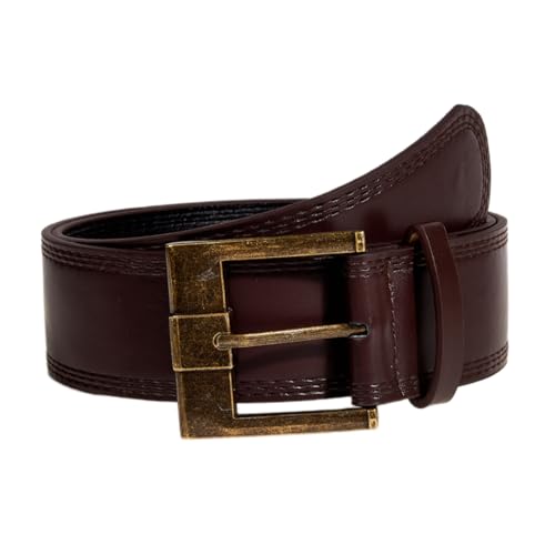 Womens Wide Waist Belts Retro Metal Buckle Decorative Waistband Ladies Vintage Brass Buckle Leather Belt for Jeans Dresses