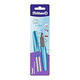 gedrehter Look Pelikan 811286 Tintenroller Twist R457, Frosted Blue, 1 Tintenroller 2 Tintenrollerminen