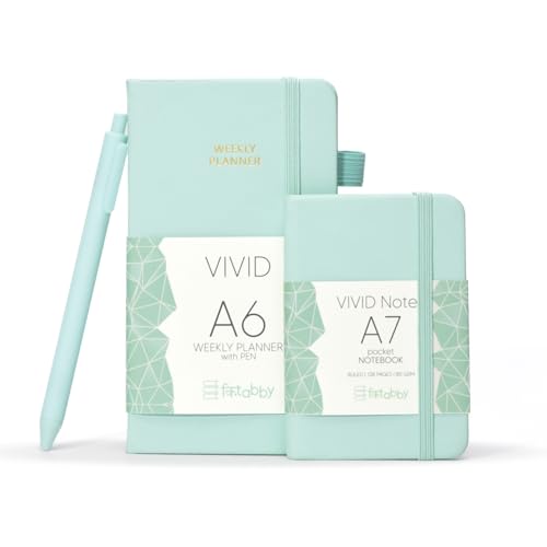 Image of Kitabby VIVID A6 Weekly Planner & A7 Notebook Combo - Sea Green