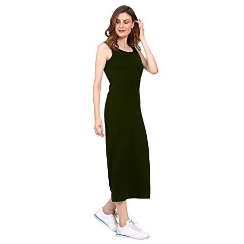 Image of ROARERS Women Maxi Length Sleeveless Cotton Black Dress