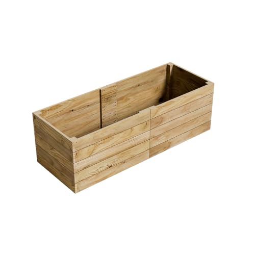 Conka Garden - Wooden Raised Bed Kit - Large Garden Planters for Vegetables, Herbs, Flowers – Start Growing Plants Earlier & Better - Durable & Resistant FSC Treated Timber 90cm L x 240cm W x 76cm H