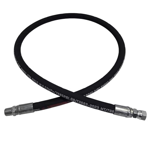 Image of 3 /8 Hydraulic Hose with 3 /8inch NPTF Male X 3 /8 inch JIC 37 Female Hydraulic Hose Fitting (240inch)