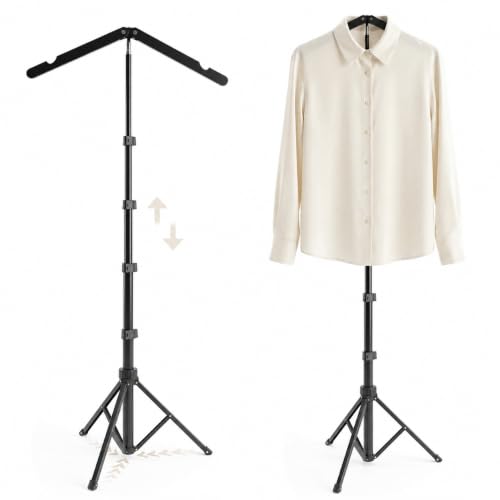 Adjustable Shirt Display Stand 18-63 Inch Foldable Clothing Display Stand for Retail Vendors Steamer Mannequin Torso Rack Stand Display for Graduation Cap and Gown Garment