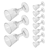 INOOMP 10 Piezas Copa de Licor de Cristal 10 Ml Vasos Pequeños para Licor y Vino Base Estable Borde Pulido Apto para Bar y Uso Doméstico