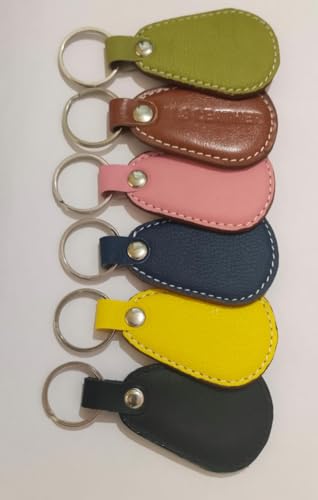 Image of Pu Leather Keychain | Universal Fob |Key Chain For Home, Office, Car & Bike |Heavy Duty Men And Women (Set Of 6Multicolor)