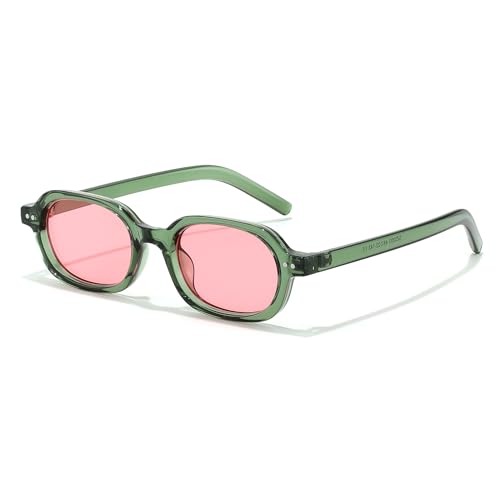 Vintage Rectangular Sunglasses For Women Men 90's Small Retro Fashion Square Sunglasses