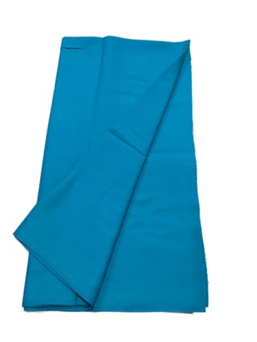 Image of BKRKJ Women's Lizibizi Cotton Unstitched Dress Material Plain Fabric by Meter for Sewing Suit,Salwar,Blouse,Shirt,Kurta,Pyjama,Pathani,Kameez,Chudidar,Patiyala (Firozi Blue 25, 5 Meter)