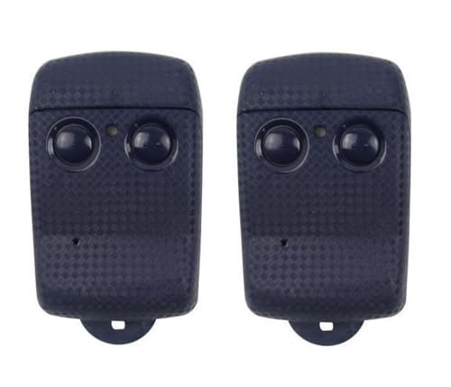 2 x Allmatic B.RO2WN brown remote control, 433 Mhz, rolling code 2 commands, Bernal Wave radio transmitter, remote control garage door opener