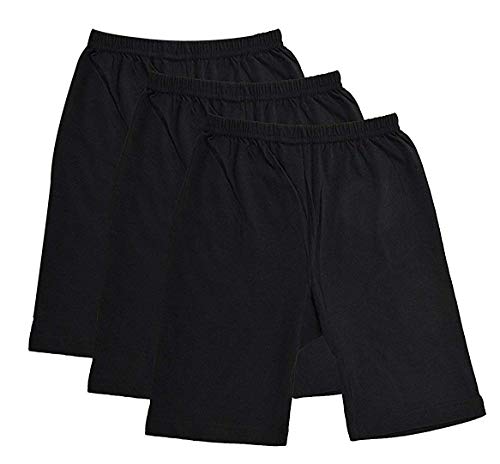 Image of fasla Pure Cotton Cycling Shorts for Girls & Kids (Pack of 3)