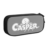 キャスパーのクリスマス17 ペンケース ペンポーチ ペンバッグ 筆箱 ポーチ 部品袋 化粧ポーチ 文房具 筆記用具 収納 小物入れ 小学生 高校生 オフィス 二階建て 帆布 多機能 大容量 男女兼用 Black