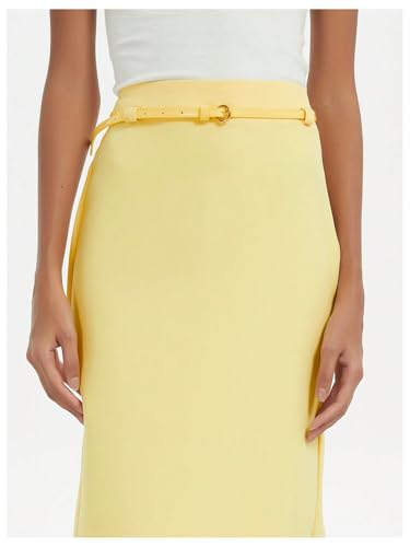 SHENHE Women's High Waisted Maxi Skirt Slit Business Work Dressy Straight Long Pencil Skirt4