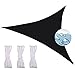 DYKL Ombreggiante Tenda A Vela Triangolare 2X2X2M, per Giardino Hdpe Traspirante Giardino Terrazza Piscina Patio Shack Tenda A Vela -Nero