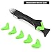 QWORK Caulking Tool 5 in 1 Silicone Caulking Grout Removal Tool Sealant Finishing Tool with Grout Scraper