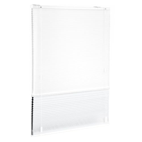 Sekey Wabenplissee Ohne Bohren Doppelplissee Day+Night Verdunkelung Rollo 100% verdunkelnd Blickdicht, Klemmfix, Aluminiumschiene 50x130cm – Ansicht 1