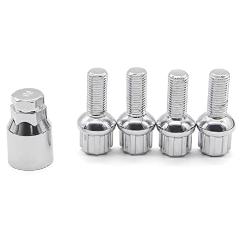 HAWTHYHOME wuli store 4pcs M12x1.5 Anti Theft Screw Bolts Security Alloy Steel Wheels Formula Closed Acorn Locking Lug Nut Fit Cover